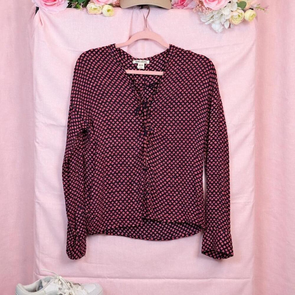 Billabong printed long sleeve blouse